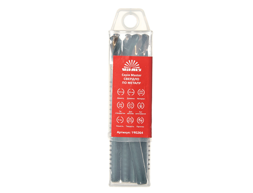 Свердло по металу HSS 4341 10.0 (5 од.) Vitals Master