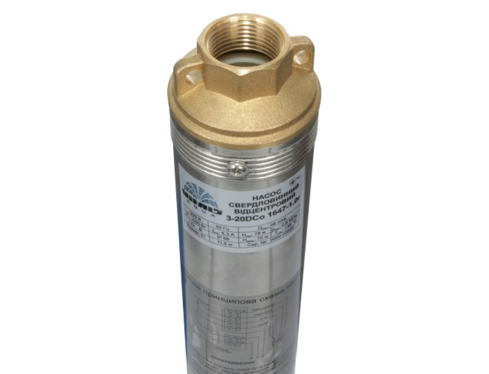 Насос заглибний свердловинний відцентровий Vitals aqua 3-20DCo 1647-1.0r