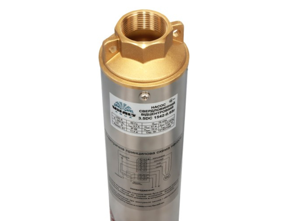 Насос заглибний свердловинний відцентровий Vitals aqua 3.5DC 1542-0.65r