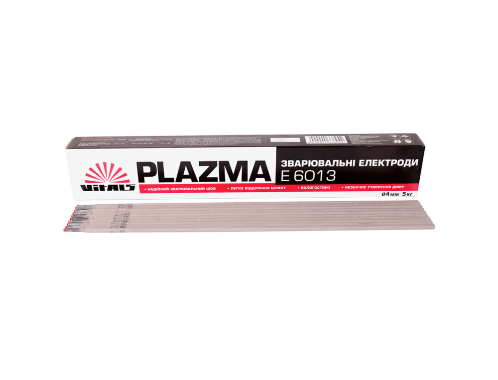 Електроди зварювальні Vitals Plazma E6013, d 4 мм, 5 кг