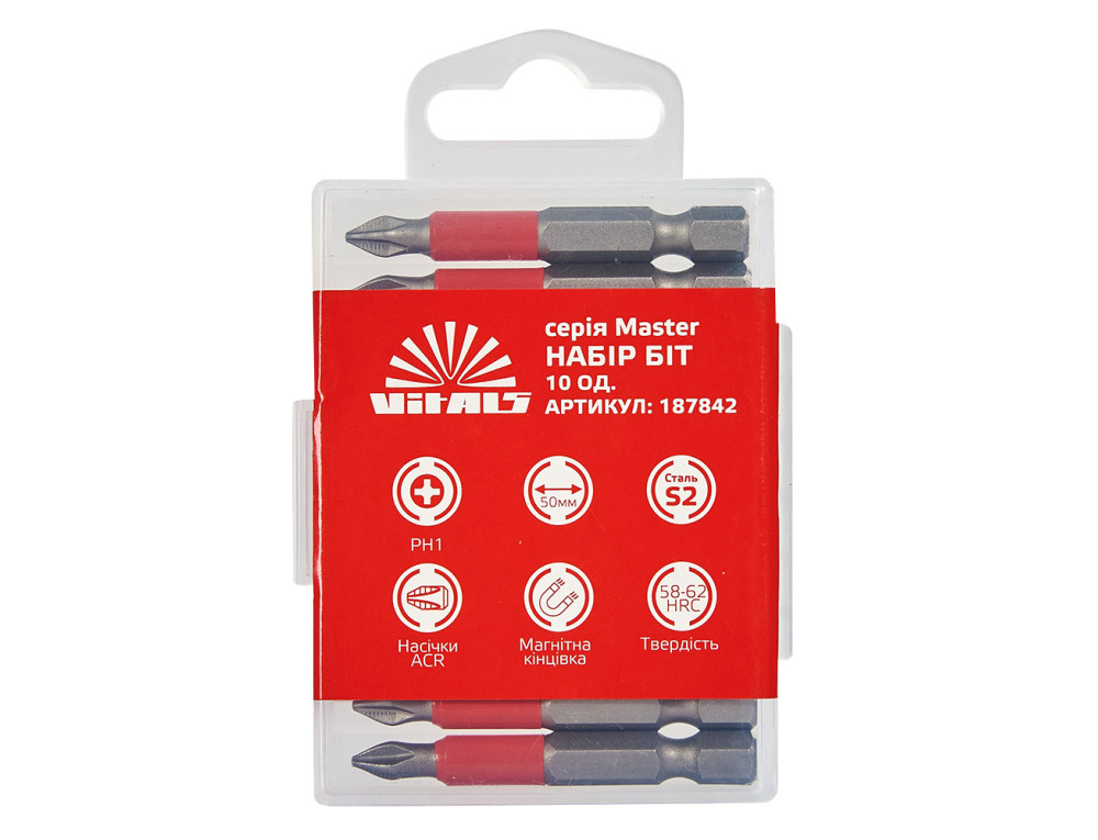 Біти S2 PH1х50 мм, 10 од. Vitals Master