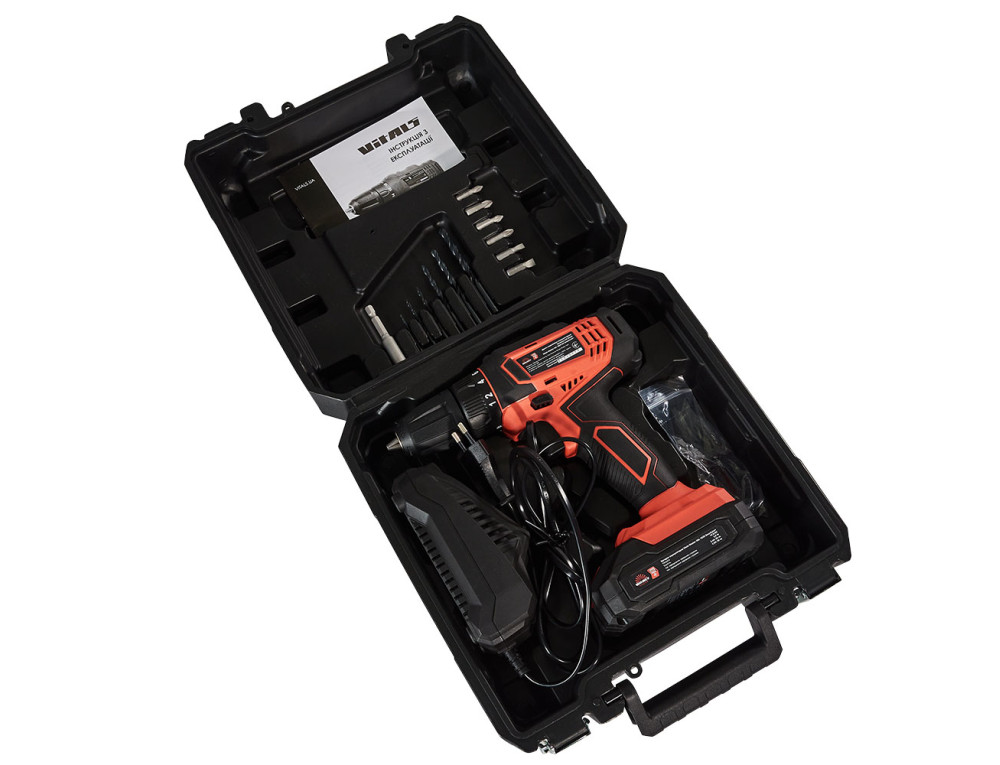 Дриль-шурупокрут акумуляторний Vitals Master AU 1825 Kit SmartLine+
