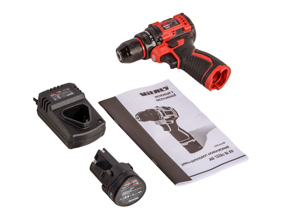Дриль-шурупокрут акумуляторний Vitals Master AU 1232c BL Kit