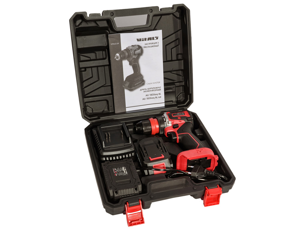 Дриль-шурупокрут акумуляторний Vitals Master AU 1835aq BL Kit