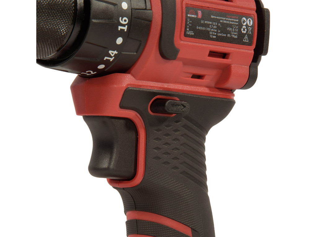 Дриль-шурупокрут акумуляторний Vitals Master AU 1850 BL SmartLine+