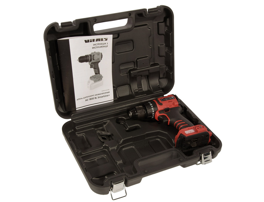 Дриль-шурупокрут акумуляторний Vitals Master AU 1850 BL SmartLine+