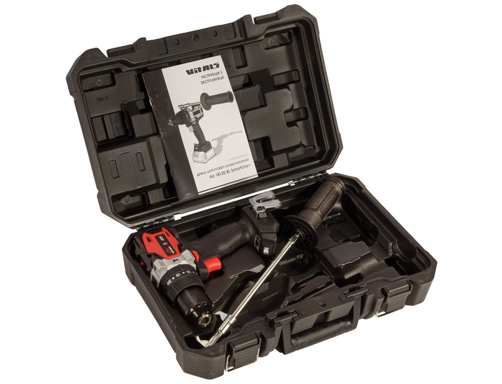 Дриль-шурупокрут акумуляторний Vitals Professional AU 18120 BL SmartLine+