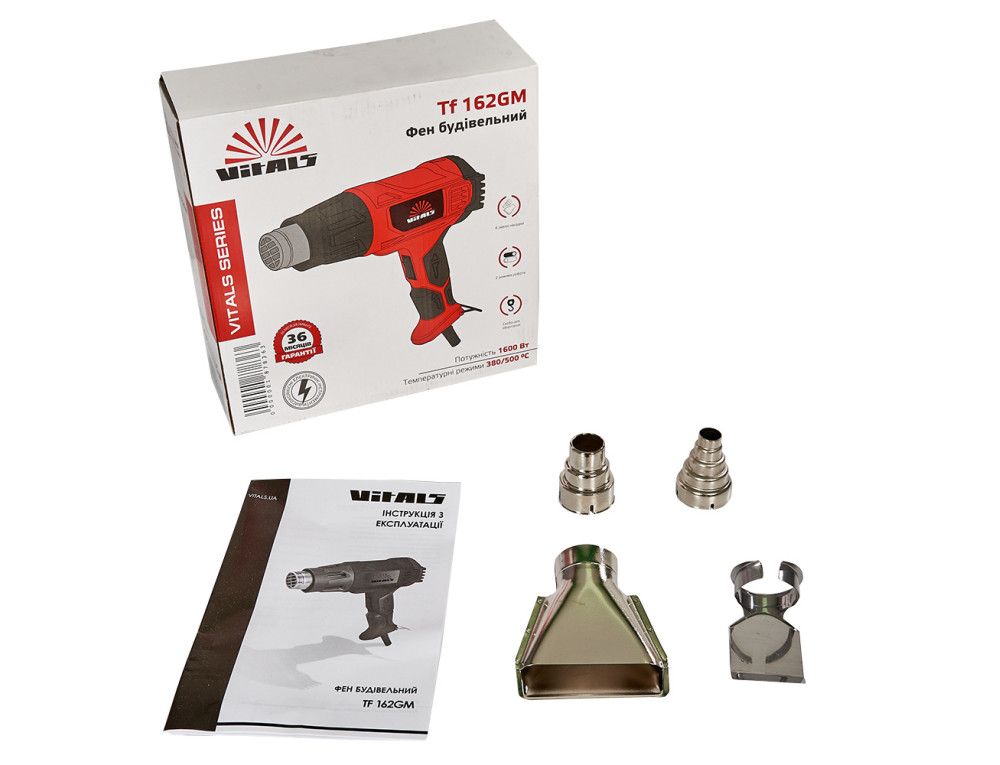 Фен будівельний Vitals Tf 162GM