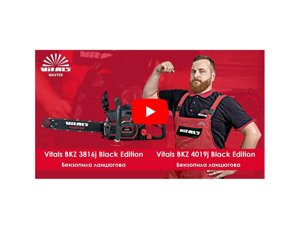 Бензопила ланцюгова Vitals Master BKZ 3816j Black Edition