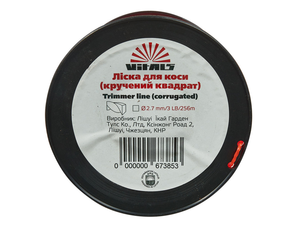 Волосінь для тримерів в бухті Vitals (кручений квадрат) 2.7мм*3LB (256 м.)