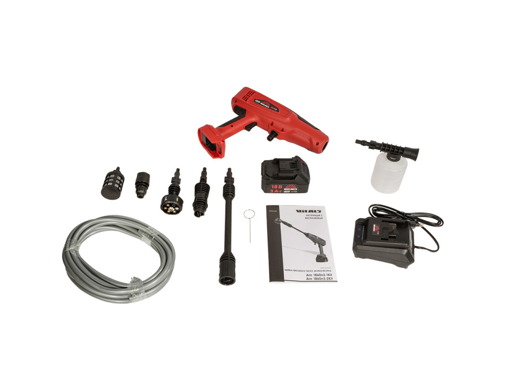 Мийка високого тиску акумуляторна Vitals Master Am 1860n3-1Kit