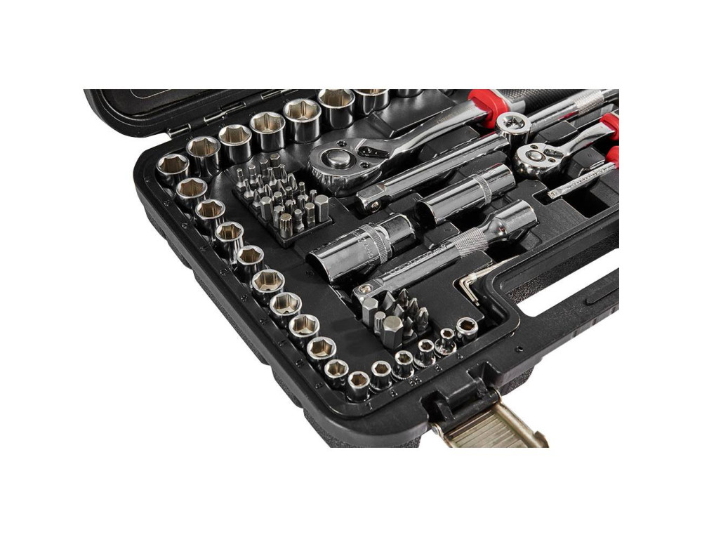 Набір головок торцевих 1/4″ та 1/2″ 73 предмети Vitals Master