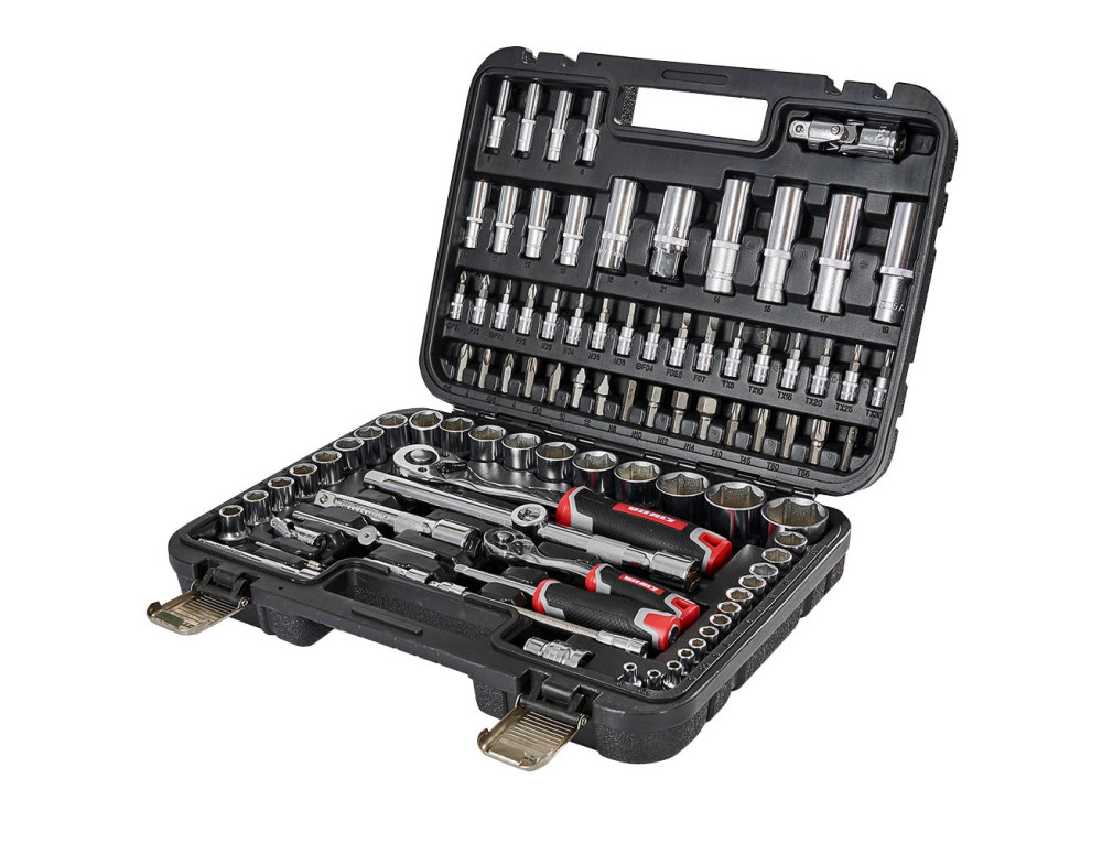 Набір головок торцевих 1/4″ та 1/2″ 94 предмети Vitals Master
