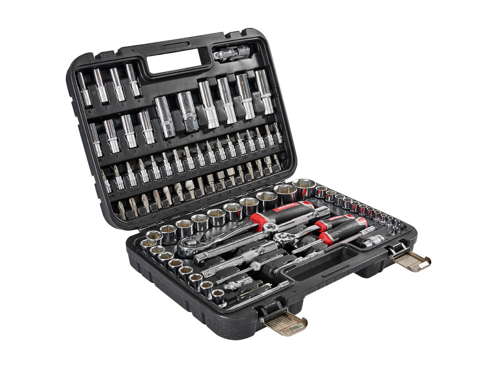 Набір головок торцевих 1/4″ та 1/2″ 94 предмети Vitals Master