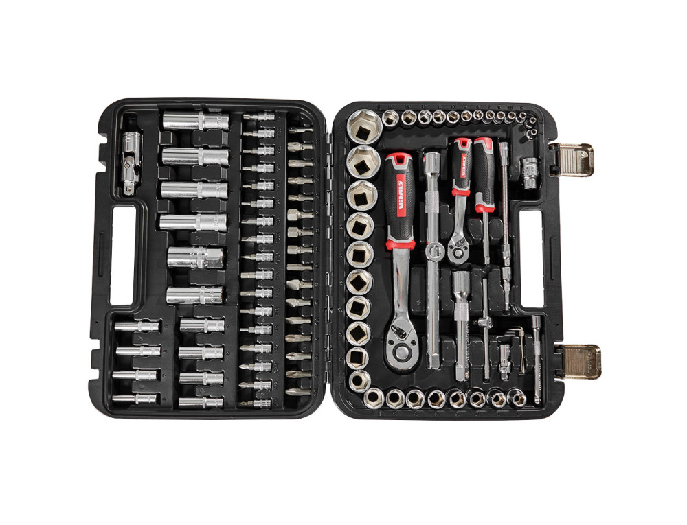 Набір головок торцевих 1/4″ та 1/2″ 94 предмети Vitals Master