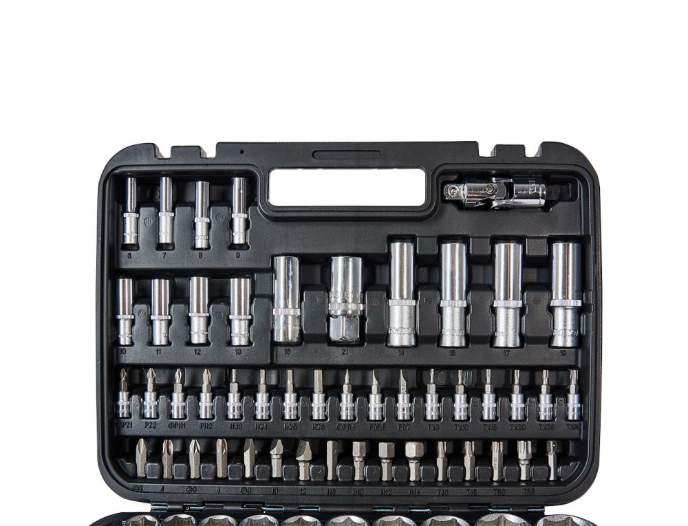 Набір головок торцевих 1/4″ та 1/2″ 94 предмети Vitals Master