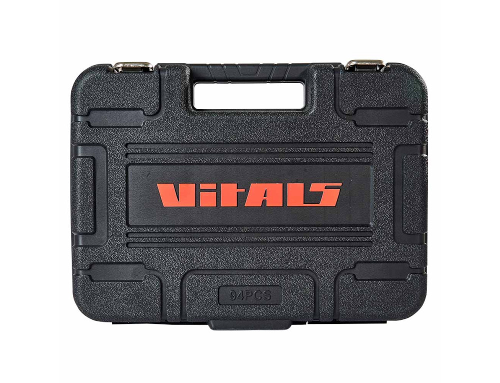 Набір головок торцевих 1/4″ та 1/2″ 94 предмети Vitals Master