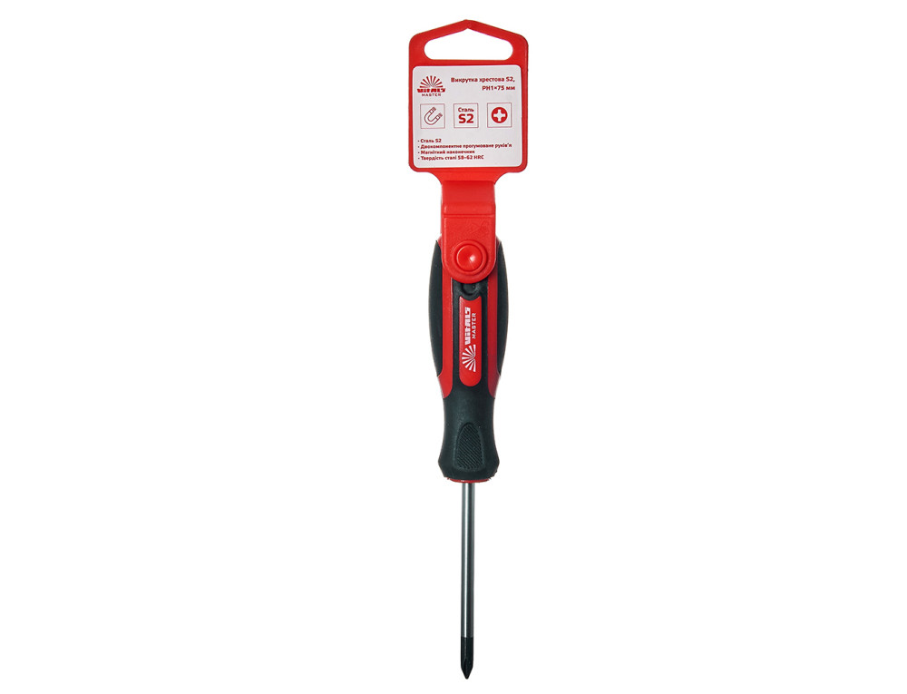 Викрутка хрестова Vitals Master S2, PH1х75 мм