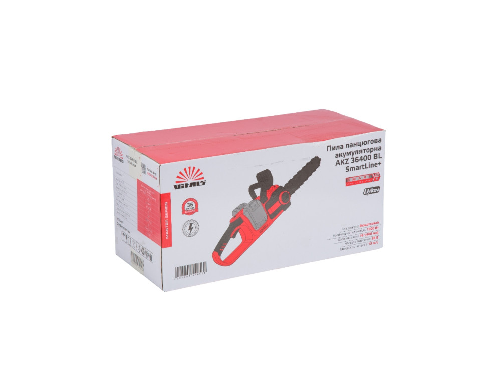 Пила ланцюгова акумуляторна Vitals Master AKZ 36400 BL SmartLine+