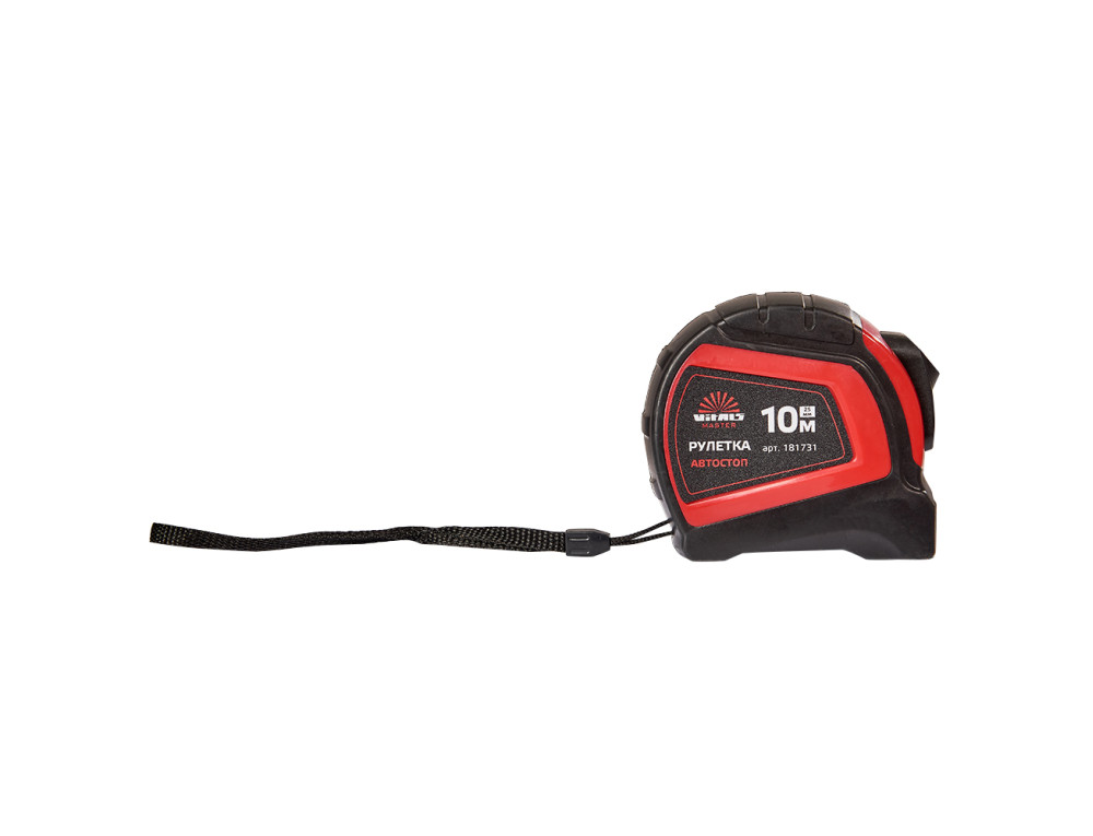 Рулетка 10 м × 25 мм автостоп Vitals Master
