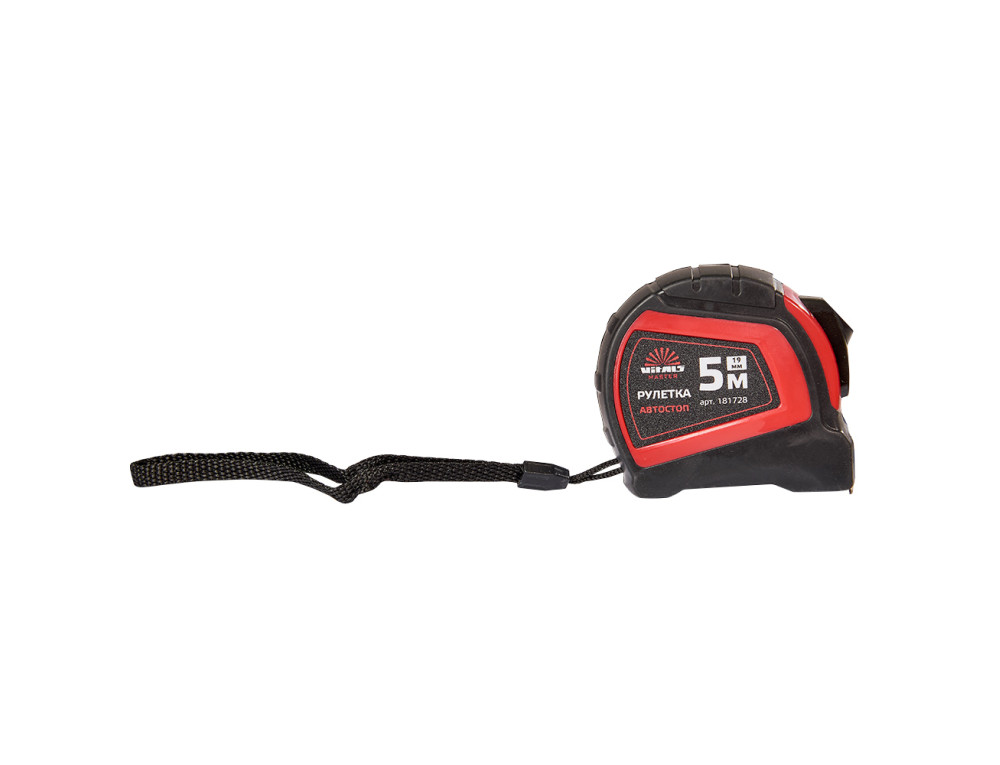 Рулетка 5 м × 19 мм автостоп Vitals Master